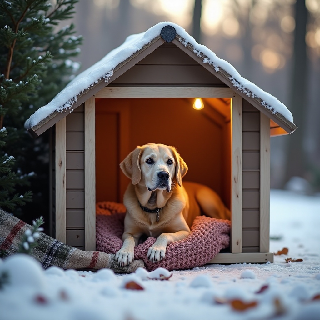如何在戶外狗舍中保暖