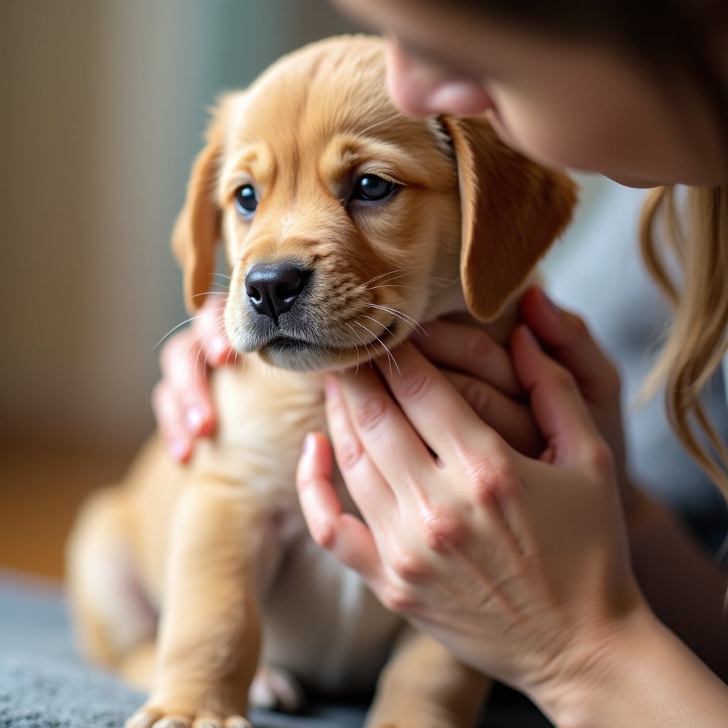 小狗的跳蚤咬傷